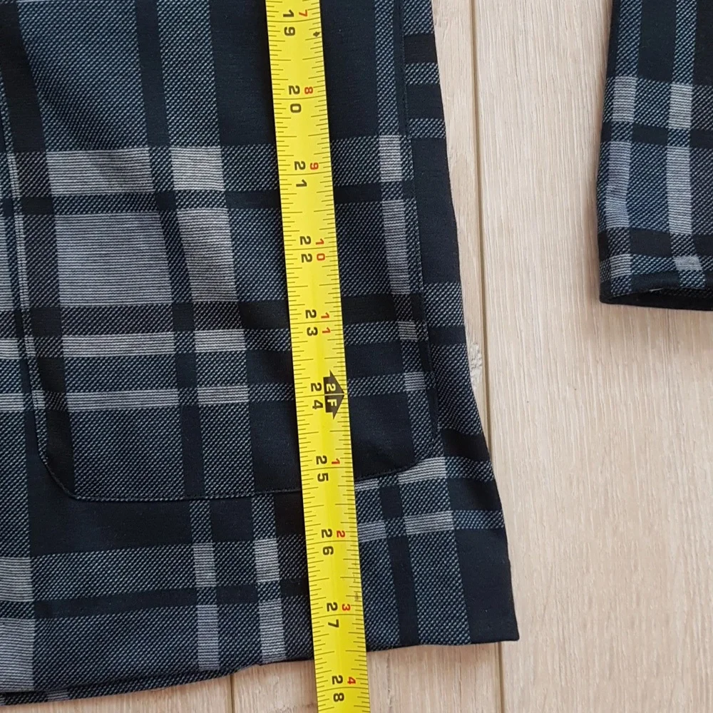 Le Château Longer Length Plaid Blue Blazer - Picture 7 of 7